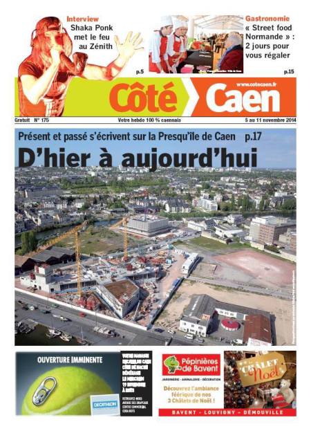 Photographies aériennes BMVR journal hebdomadaire "Côté Caen"